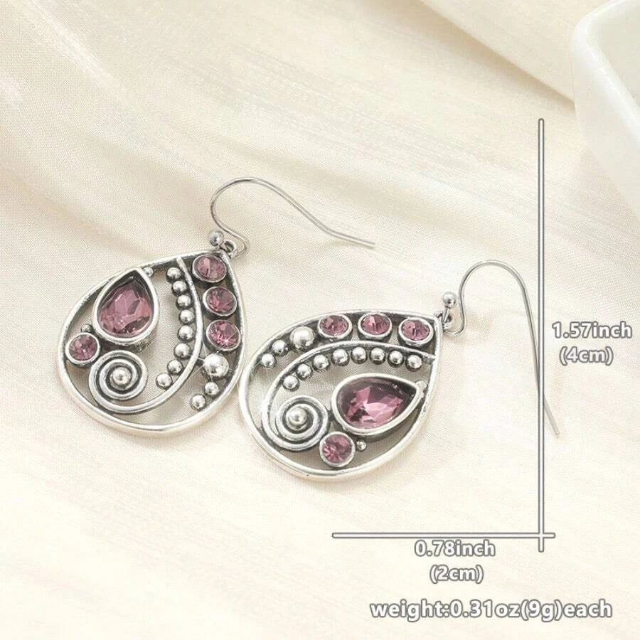 Vintage Bohemian Silver Dangle Earrings