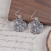 Vintage Silver Flower Drop Earrings