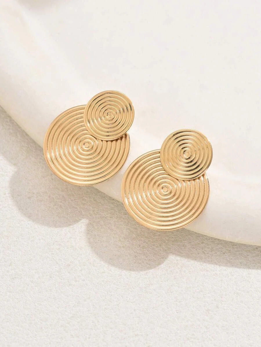 Minimalist Geometric Spiral Earrings