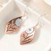 Vintage Carved Water Drop Earrings