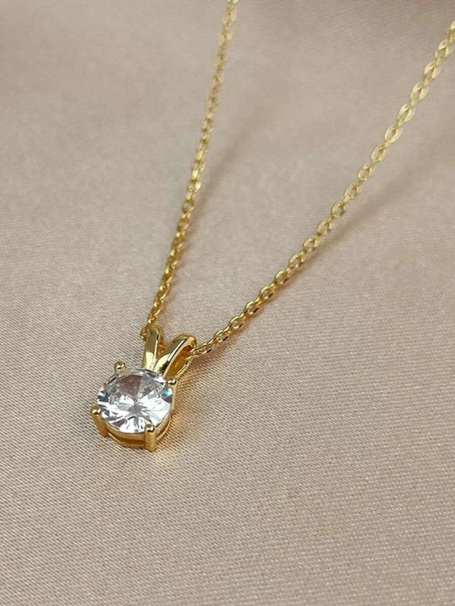 Gold Plated Cubic Zirconia Necklace