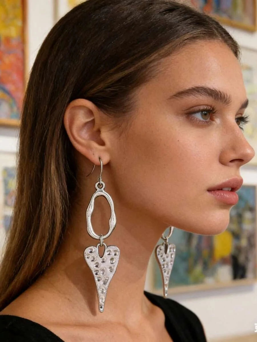 Vintage Bohemian Hollow Heart Earrings