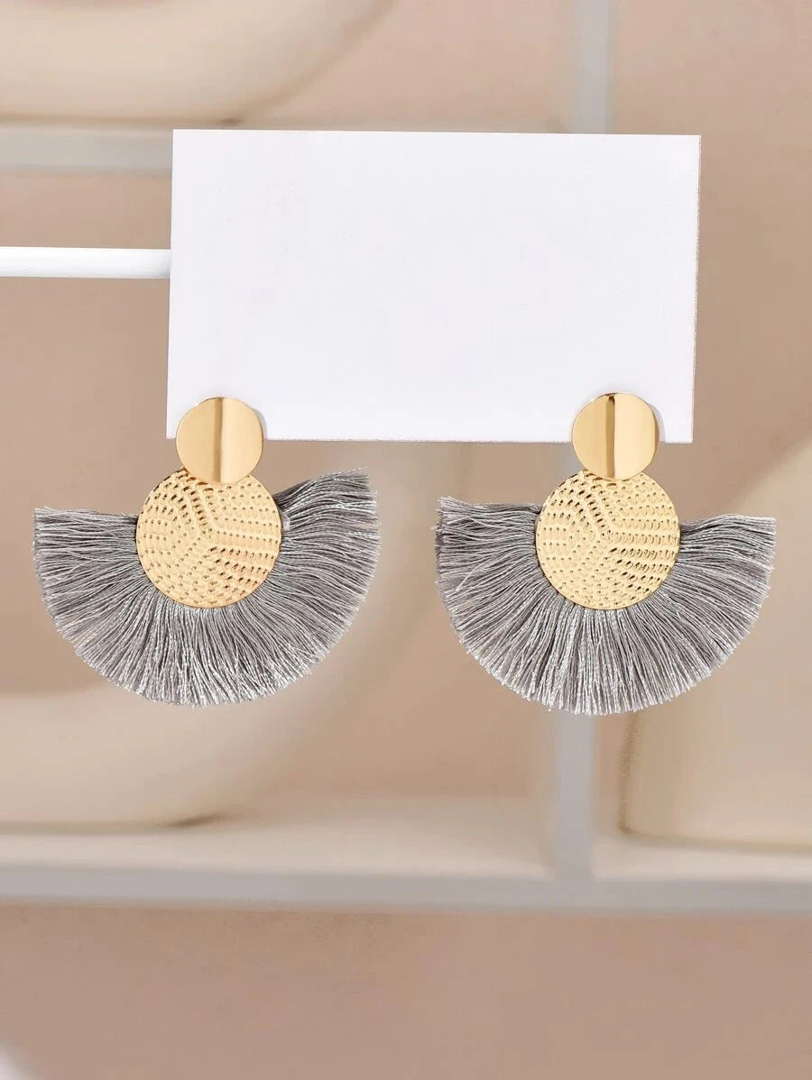 Metallic Tassel Earrings