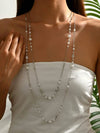 Faux Pearl Layered Necklace Set