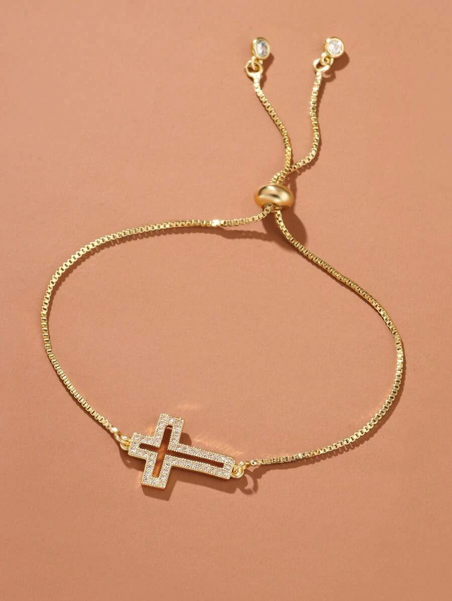 Cubic Zirconia Cross Bracelet