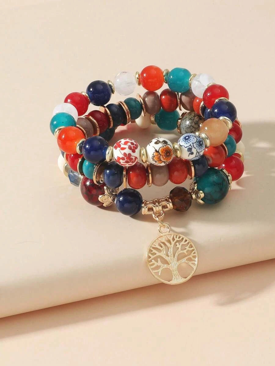 Tree Shaped Jewelry Bracelet Set