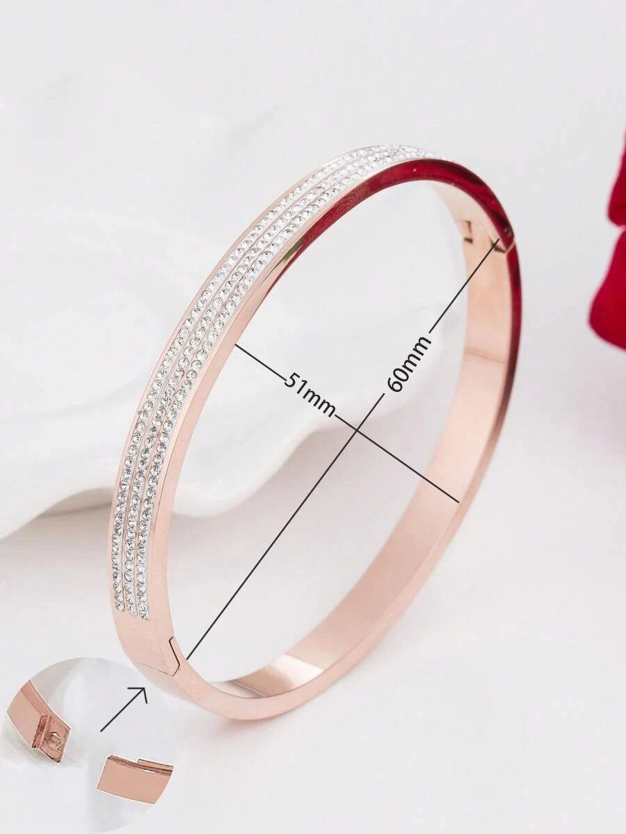 Cubic Zirconia Decor Bangle