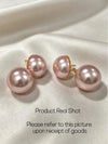 Large Faux Pearl Stud Earrings