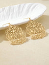 Minimalist Gold Hollow Pendant Earrings