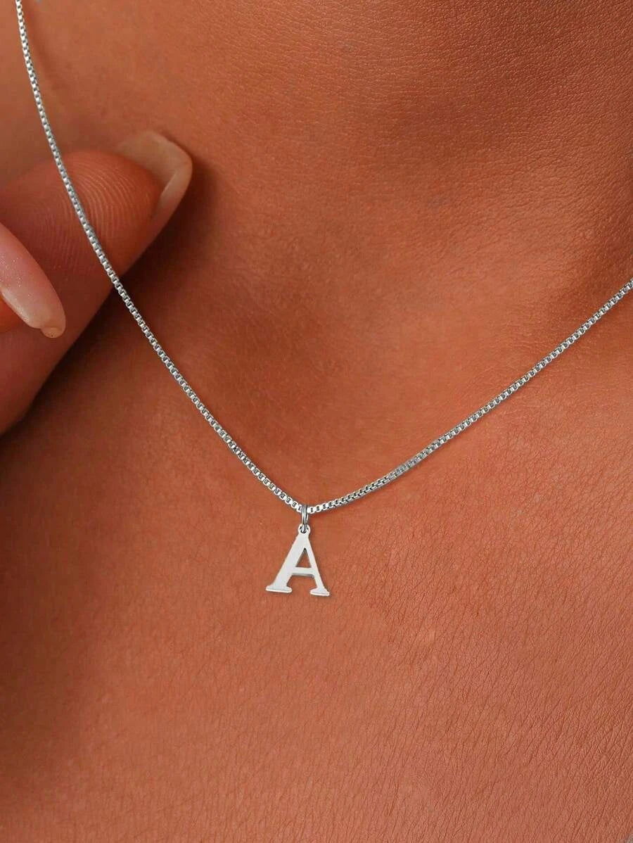 Double Stainless Steel Initial Necklace