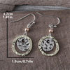 Bohemian Vintage Hollow Round Pendant Earrings