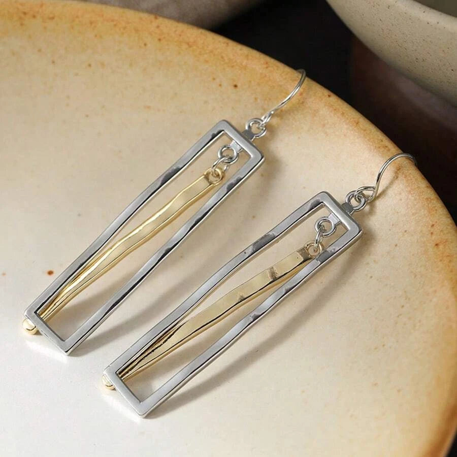 Retro Bohemian Copper Pendant Earrings