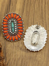 Western Style Turquoise Pendant Earrings
