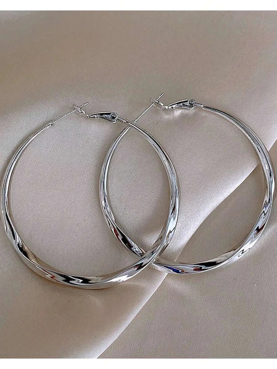 Minimalist Gold Oversize Hoop Earrings