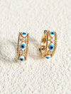 Vintage Gold Evil Eye Zirconia Earrings