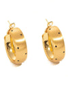 Round Metal Polka Dot Earrings