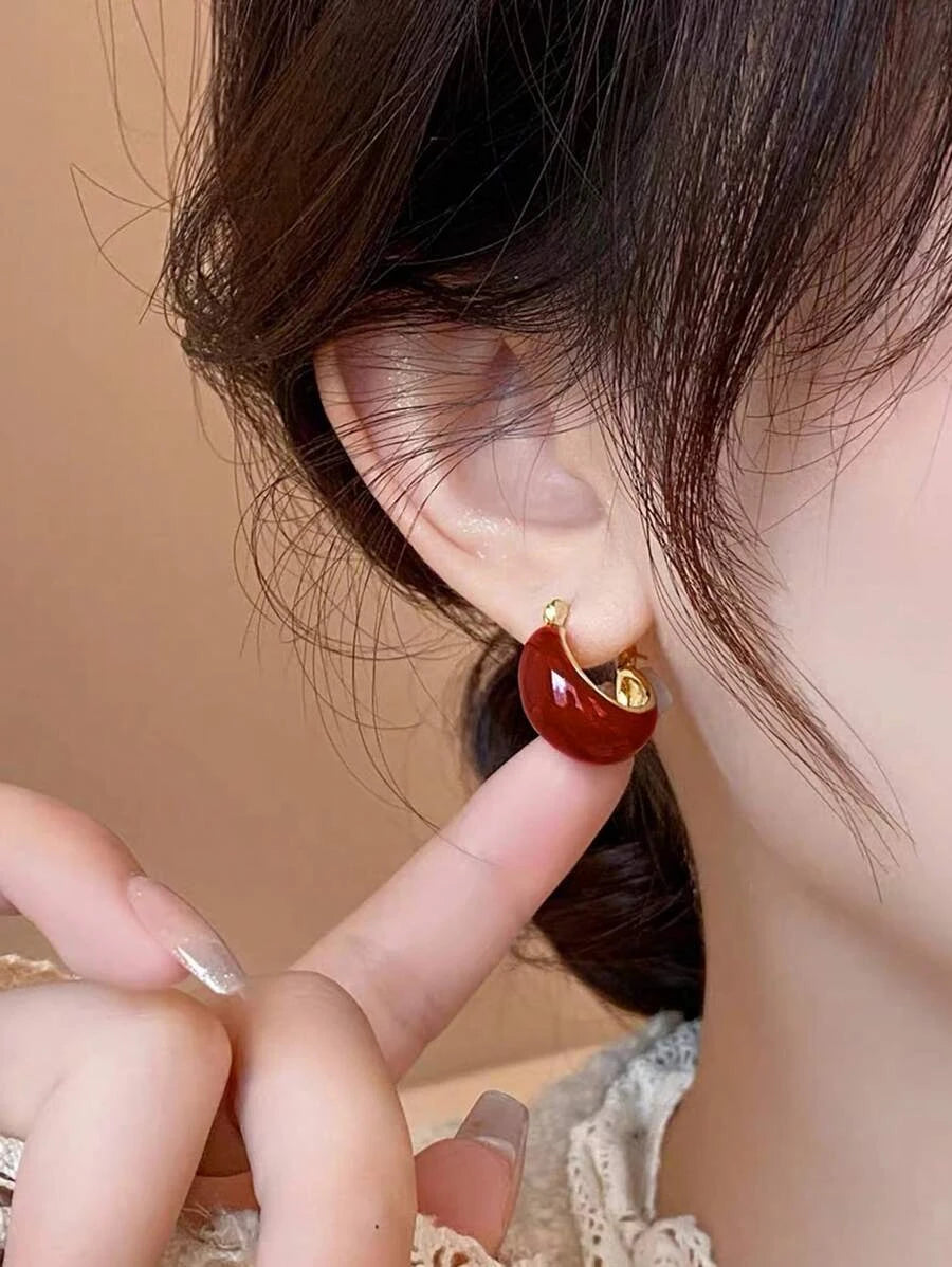 Vintage Round Hoop Earrings