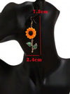 Vintage Sunflower Alloy Earrings