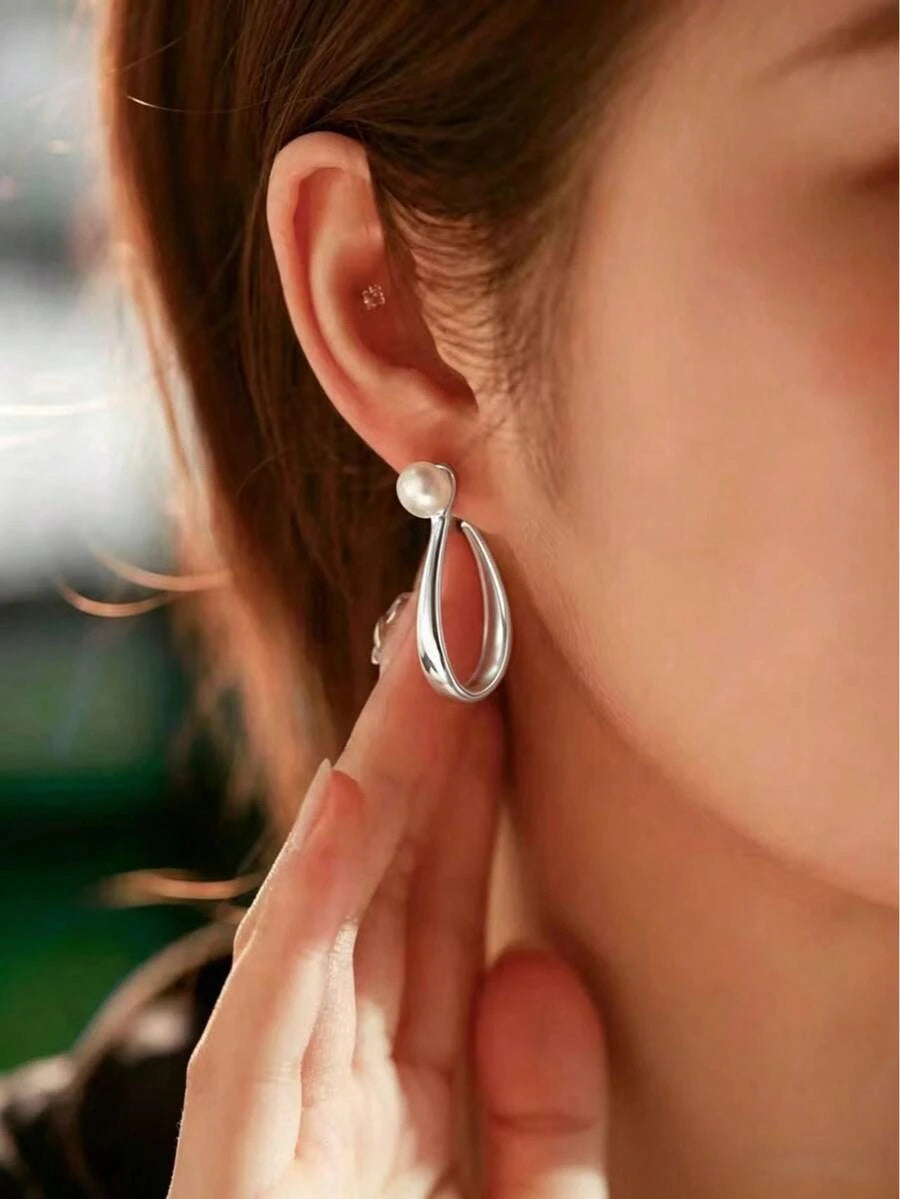 Matte Gold Metallic Earrings