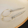 Vintage Dual-Tone Fish Pendant Earrings