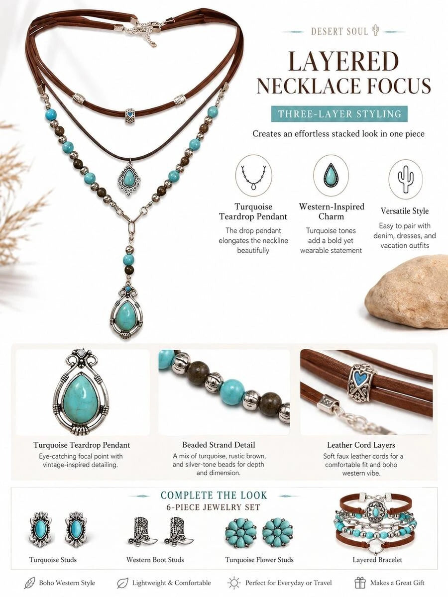 Vintage Bohemian Necklace Set