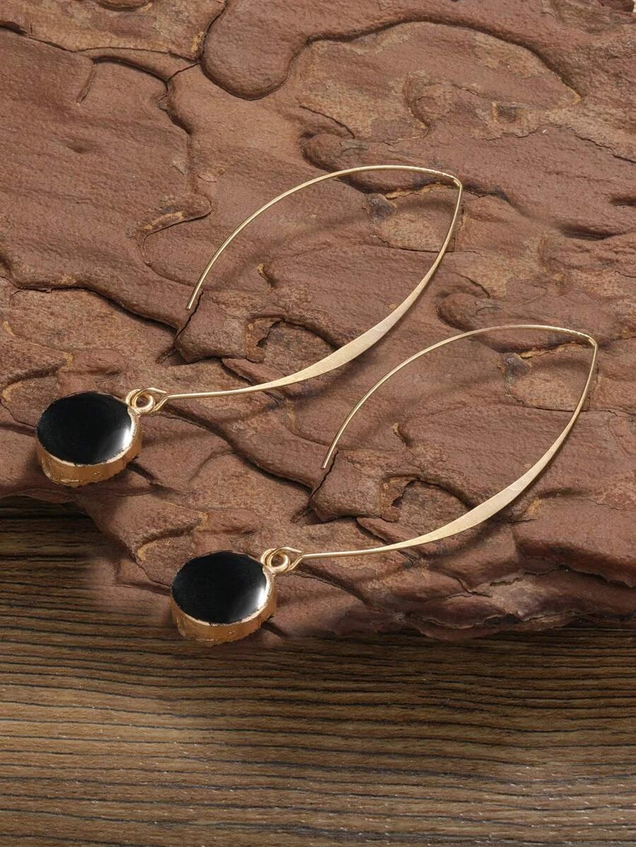 Resin Geometric Drop Earrings