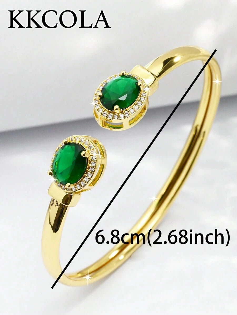 Geometric Green Zirconia Bracelet