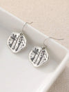 Vintage Silver Asymmetrical Drop Earrings