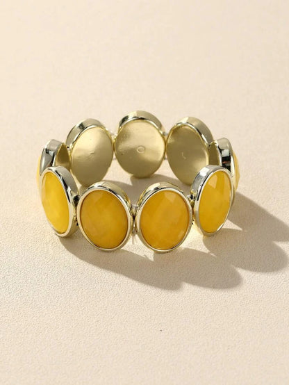 Oval Decor Beaded Bracelet