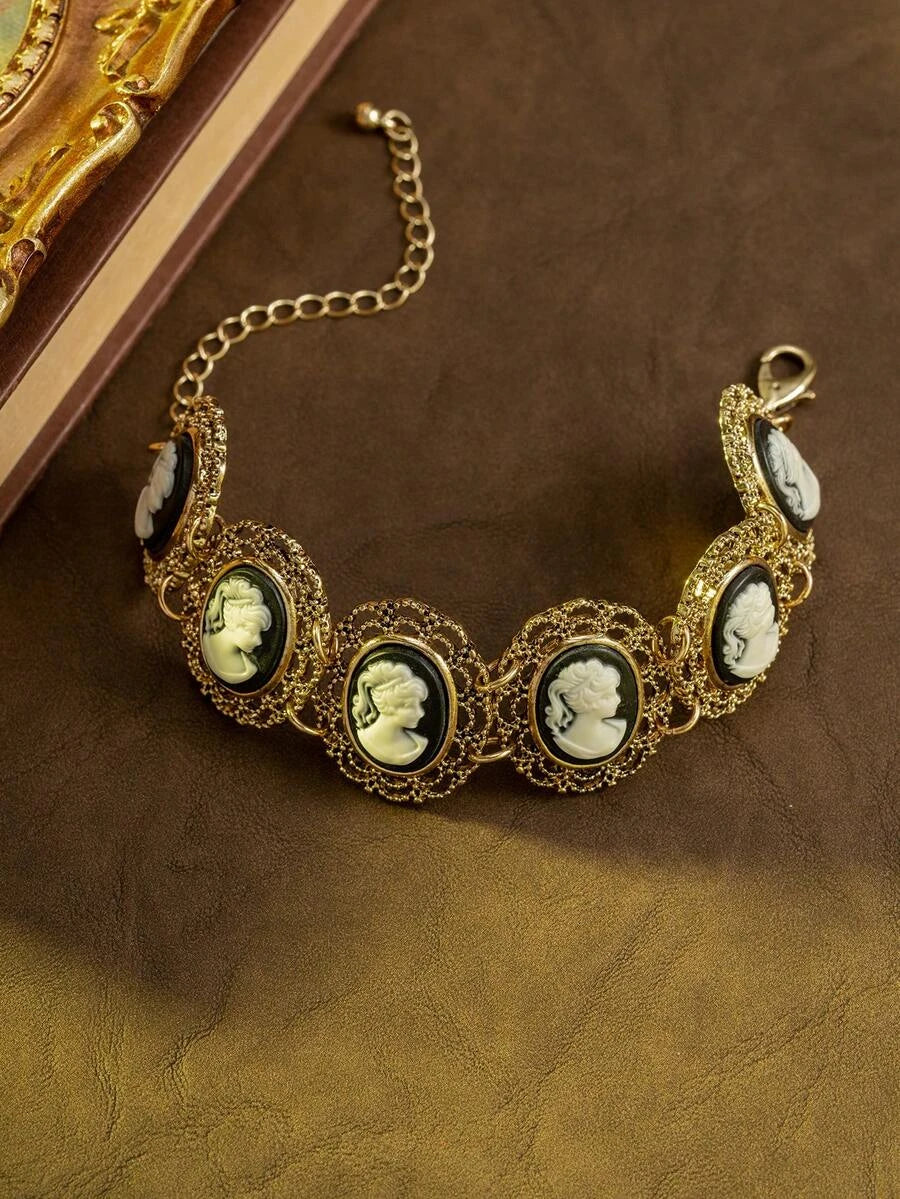 Vintage Cameo Relief Bracelet