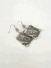 Vintage Minimalist Distressed Metal Disc Earrings