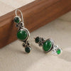 Floral Carved Bead Drop Earrings