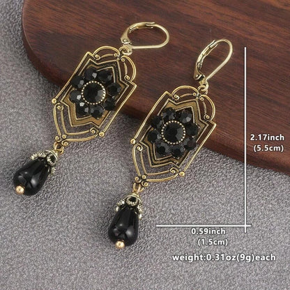 Vintage Teardrop Zirconia Earrings