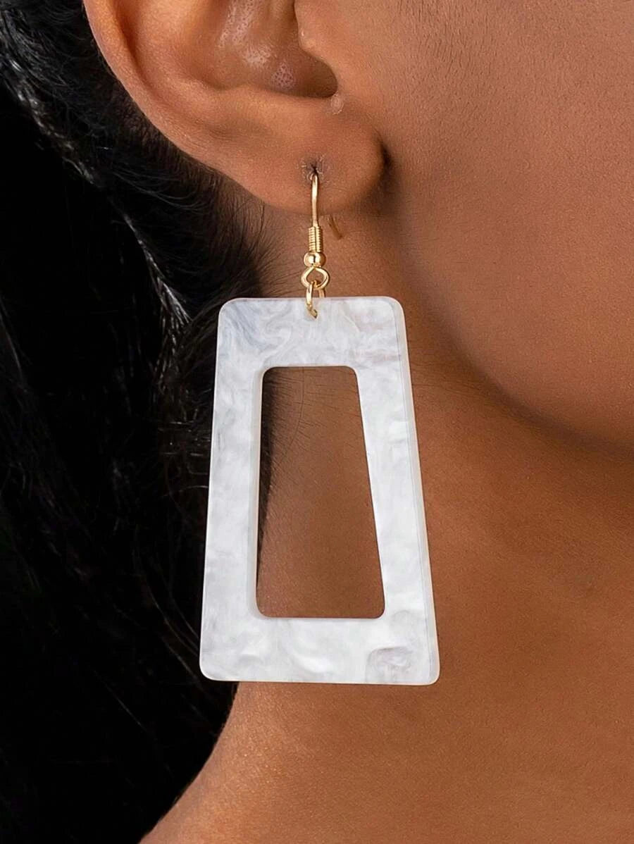 Colorful Geometric Square Drop Earrings
