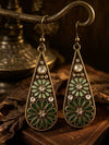 Vintage Floral Teardrop Earrings