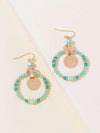 Retro Crystal Beaded Pendant Earrings