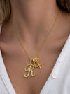 Zirconia Crystal Initial Necklace
