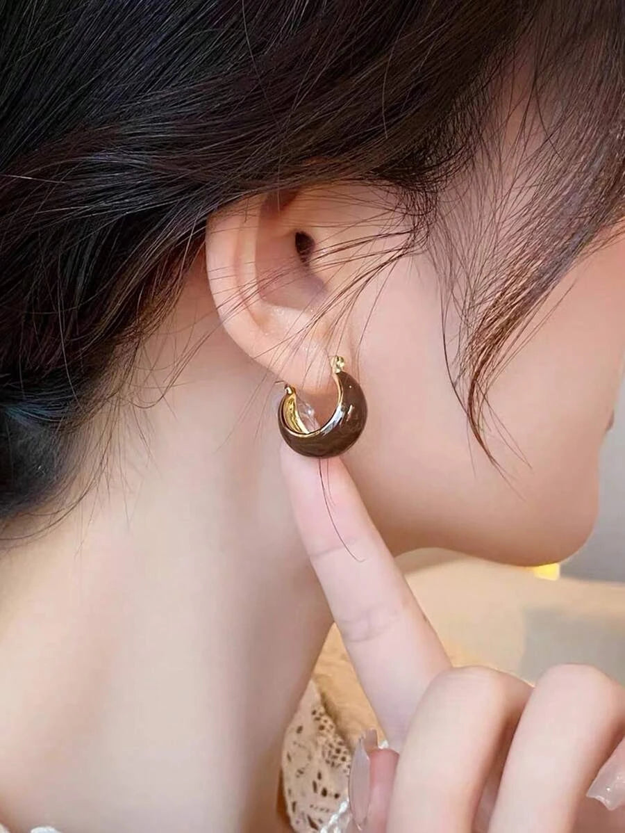 Vintage Round Hoop Earrings