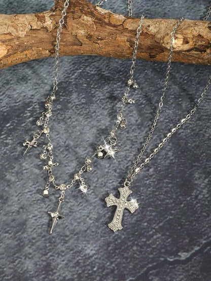 Vintage Gothic Thorn Rose Choker Set