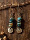 Bronze Distressed Disc Earrings