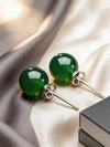 Minimalist Purple Stone Silver Stud Earrings