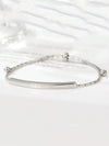 Gold Plated Stainless Steel Curved Tube Charm Bracelet