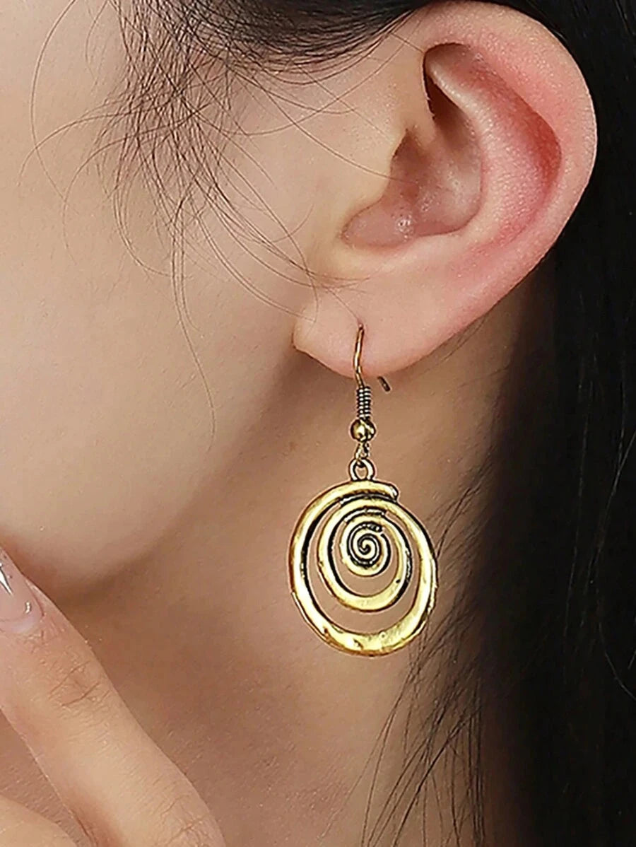 Vintage Style Geometric Alloy Earrings