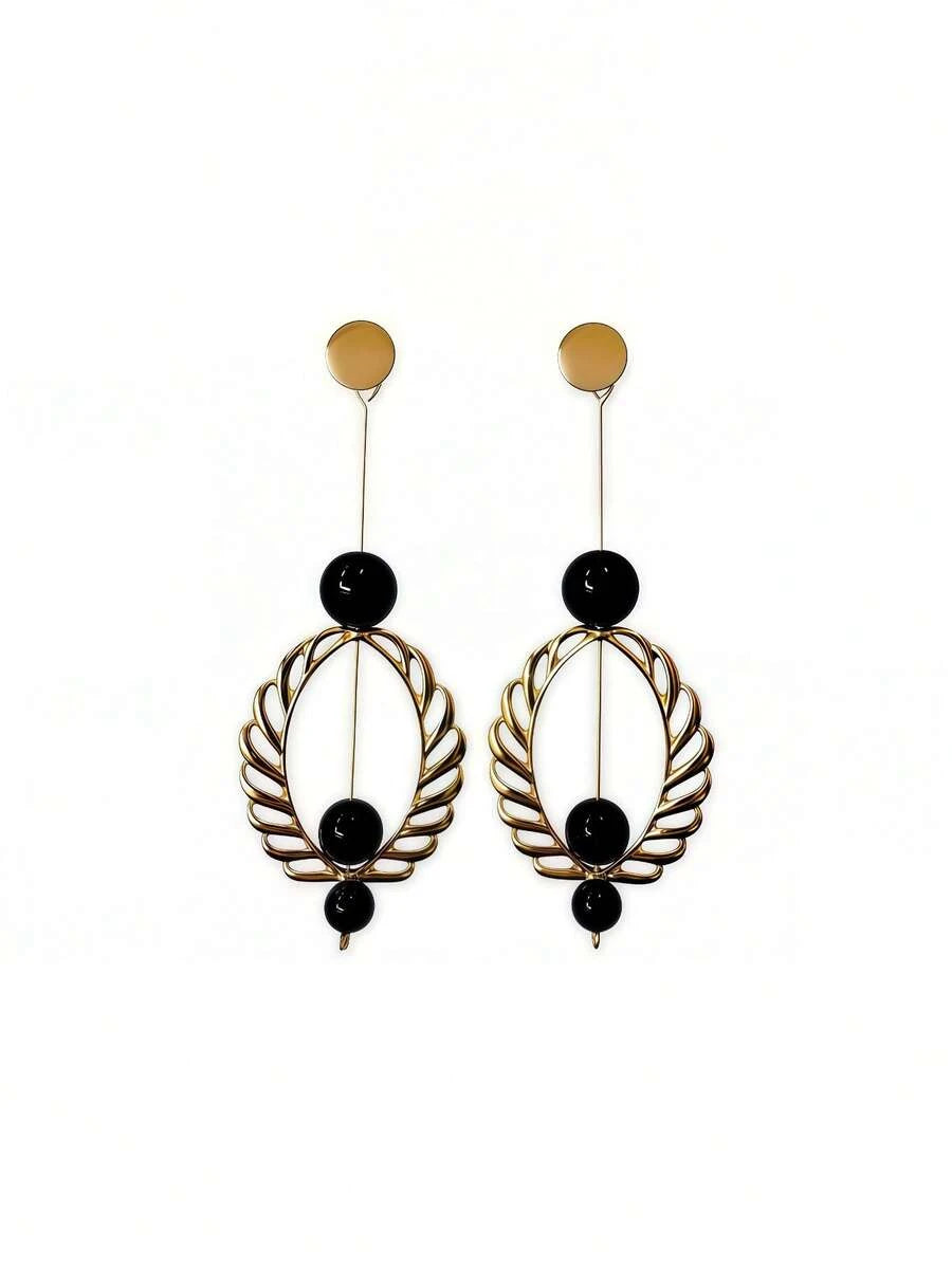 Retro Geometric Rotatable Drop Earrings
