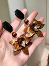 Vintage Floral Acrylic Earrings