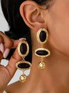 Vintage Palace Asymmetrical Enamel Dangle Earrings