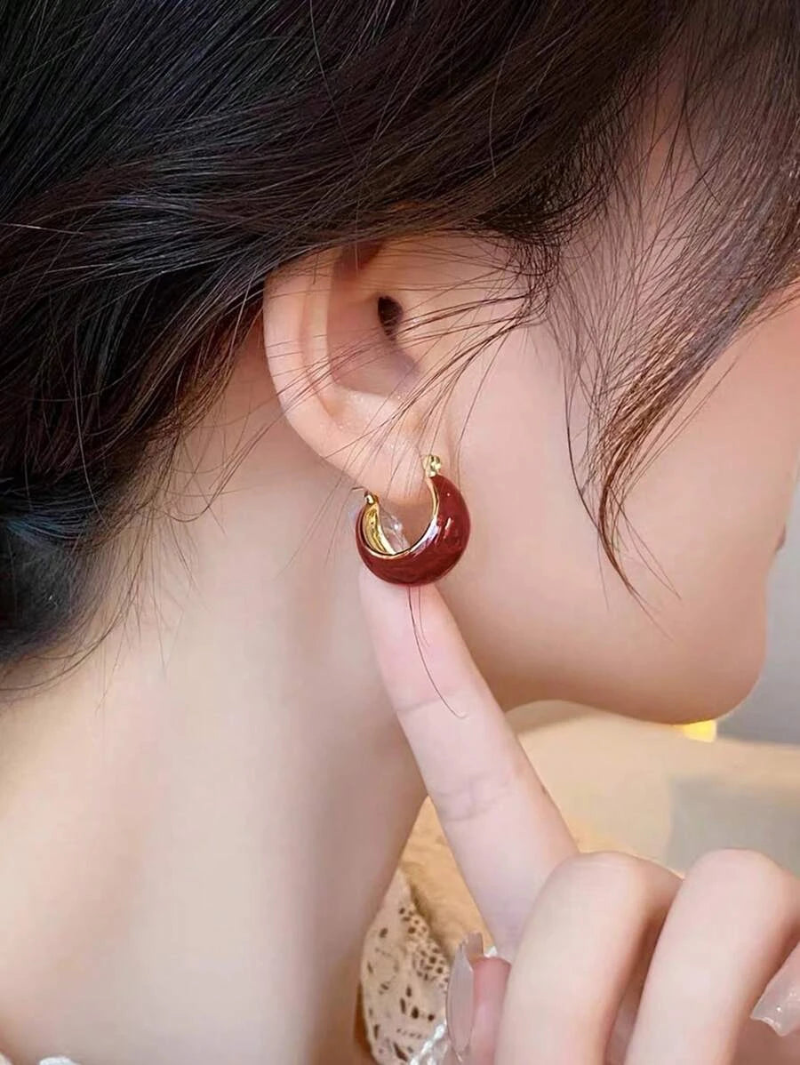 Vintage Round Hoop Earrings