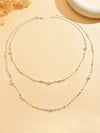 Faux Pearl Layered Necklace Set