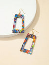 Colorful Geometric Square Drop Earrings