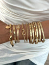 12pcs Vintage Exaggerated Luxurious Geometric Striped Twist Open Design Women Metal Silver Bangle Bracelet Set, Suitable For Daily Wear, Gift, Stackable